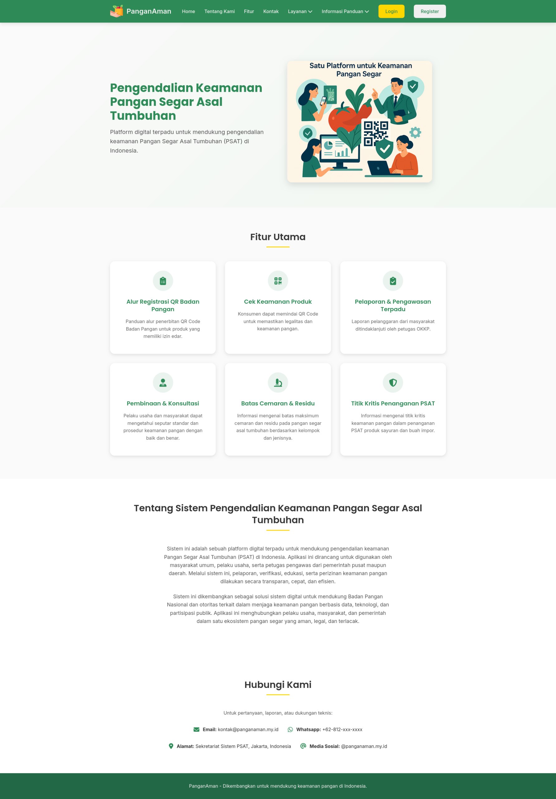PanganAman Landing Page